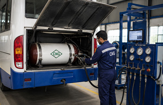 Bus CNG Cylinder Testing
