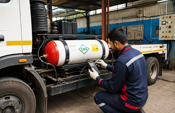 Truck CNG Cylinder Testing